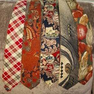 Vintage Ties Lot of 5 Mens Nostalgic Neck Ties